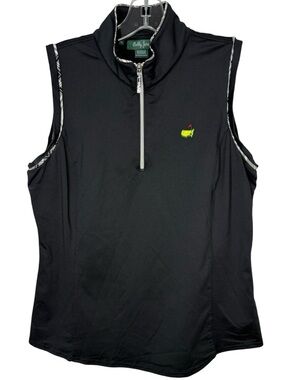 Bobby Jones Master’s Augusta National Black Sleeveless Golf Top w/ Logo - Medium